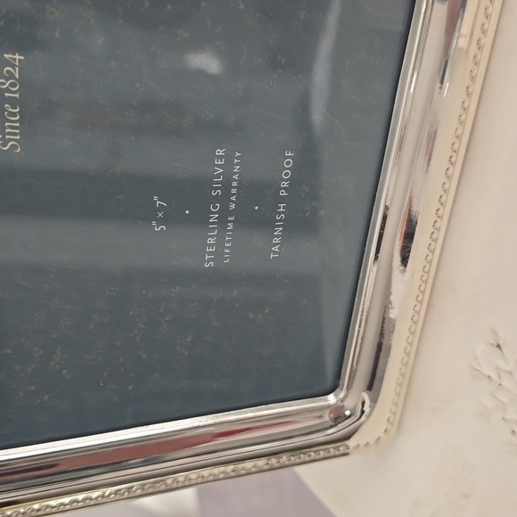 NWOT Reed & Barton Made In Italy Sterlng Silver Beaded Picture Frame 5"x7" - Picture 4 of 13